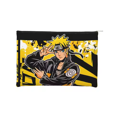 anime Foldable Cute pouch Naruto anime comic Makeup Bag Toiletry Bag with Zipper Wash Bag