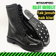 CBRJ 0110 Kasut Kawad Kulitkraf Evershine kilat ATM tentera askar bomba jpam marching boot spike boo
