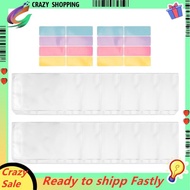 A6 Binder Pockets 12PCS No Zipper Envelopes for Budgeting,6-Hole Zipperless Binder Pouches Envelope 
