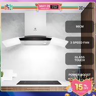 [PACKAGE] Electrolux EFC936GAR 90cm Designer Chimney Hood 1100-1300m3/hr ECT9520G  + EHG7230BE 78cm 