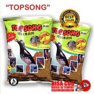 TOPSONG TOP SONG HWAMEI HWA MEI 3 IN 1 COKLAT MINI PELET RUMPUT LAUT HIJAU VOER PAKAN MAKANAN BURUNG