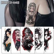 Colorful Half Arm Anime Geisha Waterproof Disposable Sexy Calf Tattoo Sticker