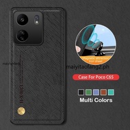 Case For Poco C65 PocoC65 C 65 4G 2023 Xiaomi Soft Case Magnetic Shockproof TPU Leather Silicone Cam