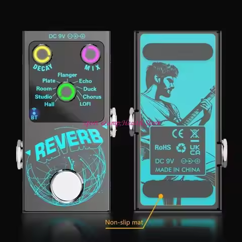 Digital Reverbs Guitar Effect Pedal 9 Modes Guitar Effect Pedal Reverbs Effector