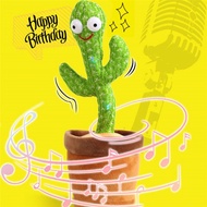 （kid products) Dancing Cactus Toy 120 English Songs USB Charge Recording Imitate Talking Lights Plush Musical Toys