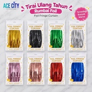 Foil tassel birthday Curtain Foil Fringe Curtain
