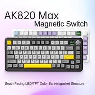 AJAZZ AK820MAX Magnetic Switch Rapid Trigger Keyboard Mechanical Keyboard Three-mode TFT Color Scree