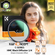 K&F Concept C-Series HMC Black Diffusion 1/4 Soft Filter Slim Frame for Cinematic Effect 67/77/82mm