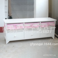 Double layer white solid wood Multi-Drawer In-Stock TV Cabinet Combination TV Cabinet  Living Room A