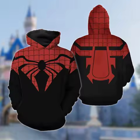 The Superior Spider Man Costume Sweatshirt, Spider-Man Cosplay Costume Hoodie, Super Hero All Over P