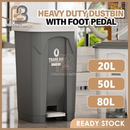 [20L/50L/80L] Perfect Bath Tong Sampah Dapur Kitchen Trash Can Restroom Waste Bin Rubbish Bin with F