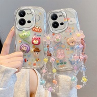 Casing Vivo V25 5G Casing Vivo V25E Casing Compatible with Vivo Transparent Cute Cream Edge Soft Sil