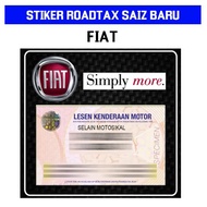 Roadtax Sticker - Fiat CARROADTAX