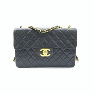 Chanel 黑金 貝嫂 雙C 34 3開 肩背包