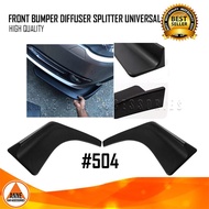 Toyota Vios Gen 3 Universal Aero Car Diffuser 504 Vios Superman Front Bumper Lip Splitter Matte Blac