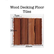 10 pcs Wood Decking Floor Tiles Decking Kayu Decking Lantai Kayu Decking Tiles Flooring Interlocking