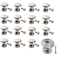 16Pcs Tombol Kabinet Mini Chrome Tombol Laci Kecil Diameter 11.5mm Tombol Kabinet Perak untuk Almari