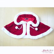 聖誕節服裝 聖誕披風 絨毛披肩 紅色斗篷披風外套 跑趴保暖外套 台中現貨 角色扮演聖誕禮物-愛衣朵拉K067