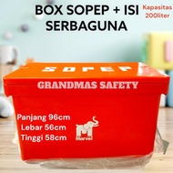 BOX SOPEP 200Liter Marvel + Isi Kotak Box Sopep Kapal Emergency Box Sopep Serbaguna  Berkualitas Ter