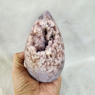 โพรงหินพิงค์อเมทิสต์(pink amethyst)หินพิงค์อเมทิสต์ อเมทิสต์(Amethyst)สูง 12 ซม.กว้าง 7.2 ซม.หนา 4.6 ซม.น้ำหนัก 481.3 g.