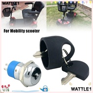 WTTLE Ignition Switch Replacement With 2 Keys Cycling Accessories Mobility Scooter Spare Start