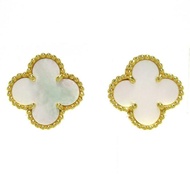 Van Cleef & Arpels Cleef&Arpels Lee Earrings vintage White K18YG Direct from Japan Secondhand