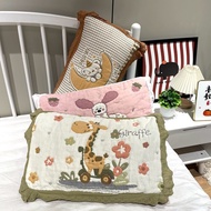 Pure Cotton Gauze Lace Cartoon Pillowcase 35x55 Children's Pillowcase Cartoon Pillow Liner Liner-Xia