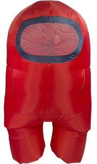 Among Us Red Crewmember Kids Inflatable Costume, Standard Size up to 4'9"