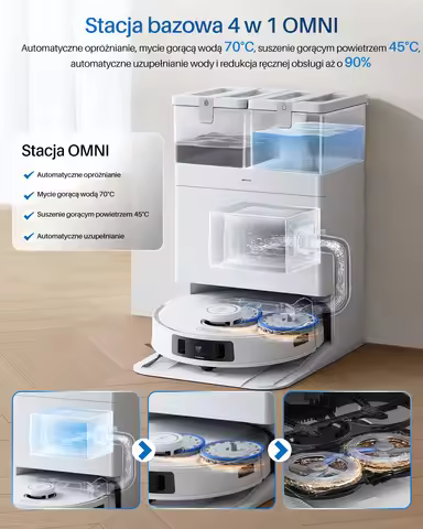 DEEBOT T30C PRO: OMNI Station + ZeroTangle 0% Hair | 12800Pa Suction Power | TruEdge 100% Coverage |