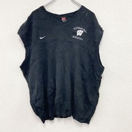 90年代古著Nike棉質針織背心，復古黑色，L碼