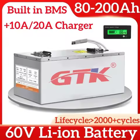 GTK 17S 60V 200Ah Lithium Battery 80Ah 100Ah 120Ah 150Ah 180Ah Li-ion for 3KW 5KW 6KW 10KW 12KW Golf