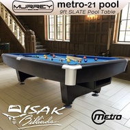 Jt-New Fat- Murrey Metro-21 Std 9 Ft Slate Pool Table - Meja Billiard