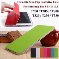 Ultra-thin Slim Case for Apple ipad 2/3/4 ipad mini ipad air  Samsung Tab S 8.4 S 10.5 T700/T800/T320/T330/T230/Tab A T350 T550 Flip Protective Casing Case Standby + Transparent Crystal PC Cover