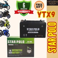 STAR POLO Gel YTX9 Battei Battery Motor Batteri NAZA N5R 250 DEMAK SYLINE 200 KTM 390 DUKE R TLR 200