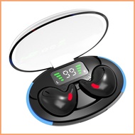 Noise Canceling Sleep Earbuds LED Wireless Flat Earbuds Touch Control Sense-Free Wireless Earpiece and Clear Sound kiasg