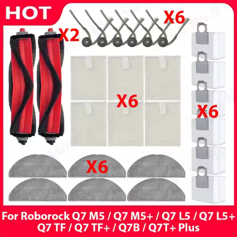 Fit For Roborock Q7 M5 / Q7 M5+ / Q7 L5 / Q7 L5+ / Q7 TF / Q7 TF+ / Q7B / Q7T+ Plus Parts Main Brush