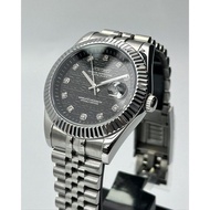 【Black Computer Diamond DateJust 41mm】 Custom Seiko Mod Automatic Watch | Jam Tangan Automatik