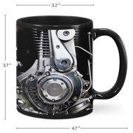 Mechanic Engine Coffee Mug - Engine Piston Black Coffee Mug 11oz 15oz