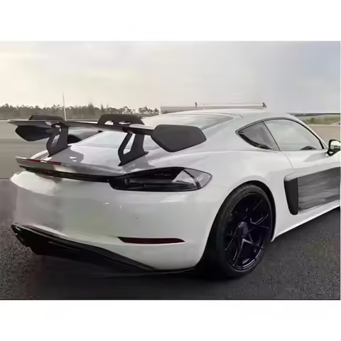 FRP Rear Trunk Racing Spoiler Wing Cayman Boxster FOR 718 981 986 987 GT4 GTRS 2013+