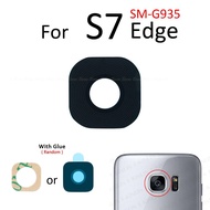 กระจกหลังเลนส์กล้องถ่ายรูปด้านหลังพร้อมกาวสติ๊กเกอร์กาวสำหรับ Samsung Galaxy S10 Lite S10e S9 S8บวก S7ขอบ S6 5G 4G อะไหล่ซ่อม