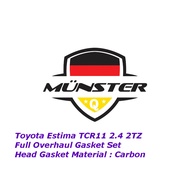 Münster Overhaul Full Set Gasket for Toyota Estima TCR11 2.4 2TZ 2TZ-FE 2TZ-FZE (Carbon)