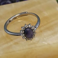 天然高级舒俱來戒指S925 7.8x9.5mm (附证书/With Cert) Natural High Grade Sugilite Ring S925