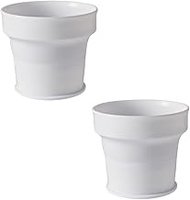 Iseto I-602 UGAI Cup, White, 2-Piece, 4.2 fl oz (120 ml), Width 0.3 x Height 1.0-2.4 inches (7 x 2.5