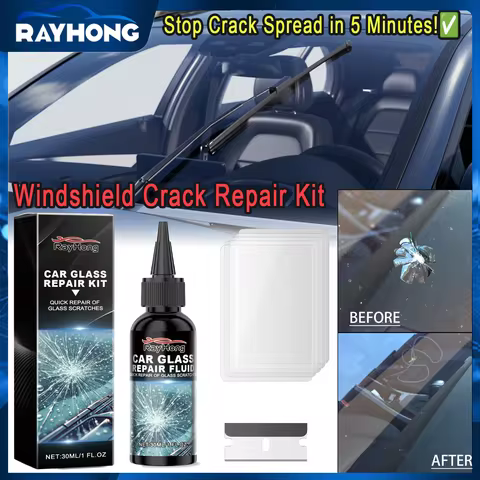 Windshield Repair Kit Car Glass Crack Fix Liquid UV Resin DIY Windshield Chip Repair Tool for Cracke