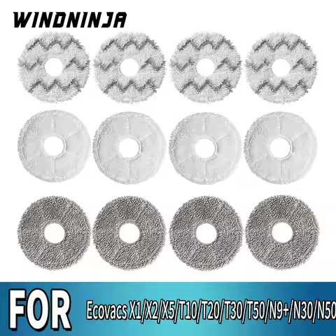 Replacement Mop Cloth Fit For Ecovacs X1 X2 X5 T10 T20 T30 T50 N30 N50 N9+ Robot Washable Reusable C