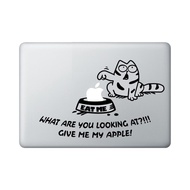 Sticker Aksesoris Laptop Apple Macbook Angry Cat