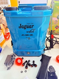 ถังพ่นยา แบบแบตเตอรี่ จากัวร์ Jaguar 16ลิตร 20ลิตร  แบตอึด แถมหัวพ่น 4หัว หัวพ่นรองมัน ร่องยาง เครื่