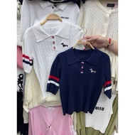 PUPPY COLLAR TOP CH735 CHINA WOMEN'S KNITTED TOP