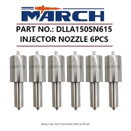 6Pcs Diesel Fuel Injector Nozzle Tip DLLA150SN615 for MITSUBISHI Fuso 6D22 6D22T 6D22TC 105015-6150
