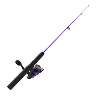 Zebco Dock Demon Spinning Reel or Spincast Reel and Fishing Rod Combo 30" Heavy Duty Fiberglass Rod 
